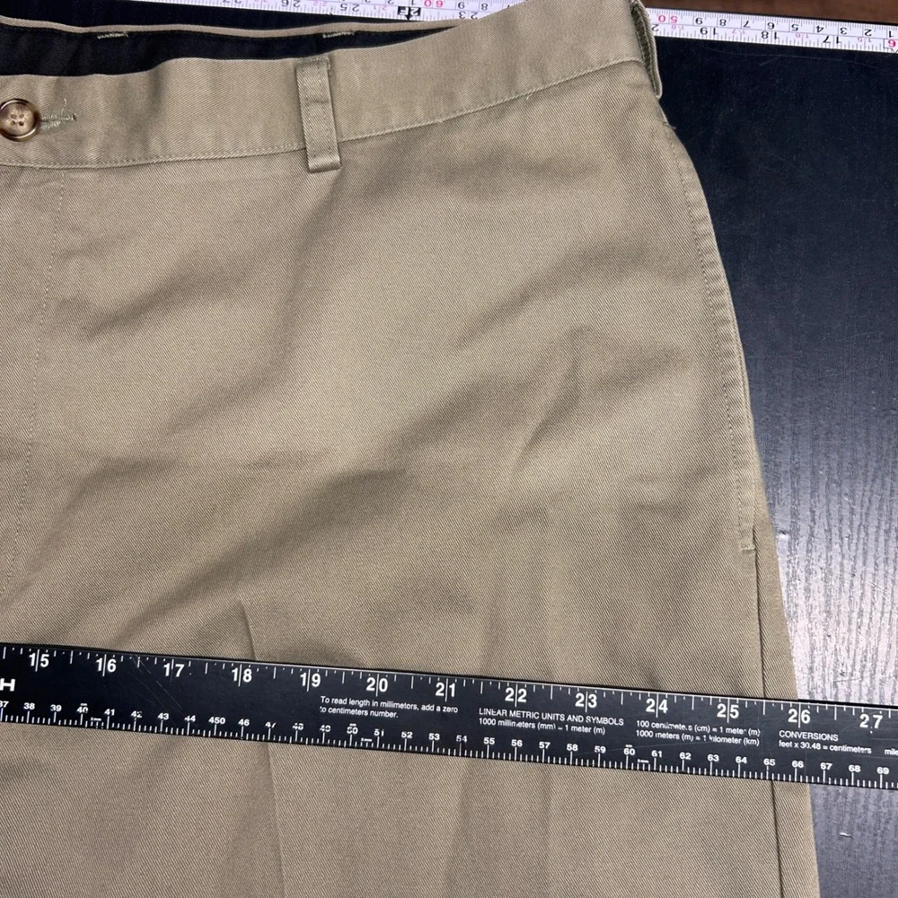 LL Bean Classic Fit Men 42x29 Khaki Chino Pants 100% Cotton Casual Gorpcore